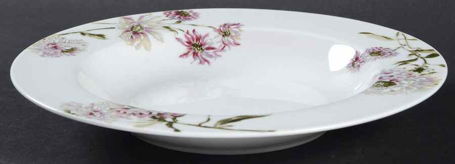 Silk Floral Lavender Rim Soup Bowl by Mikasa-1