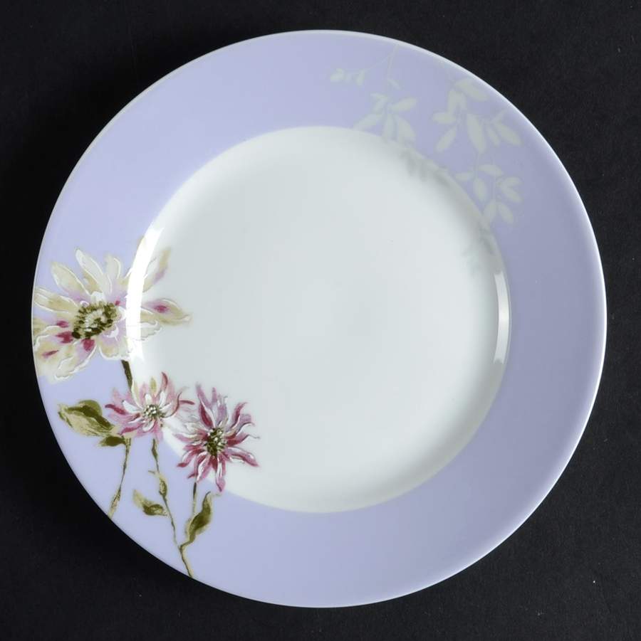 Silk Floral Lavender Appetizer/Bread & Butter Plate by Mikasa-1
