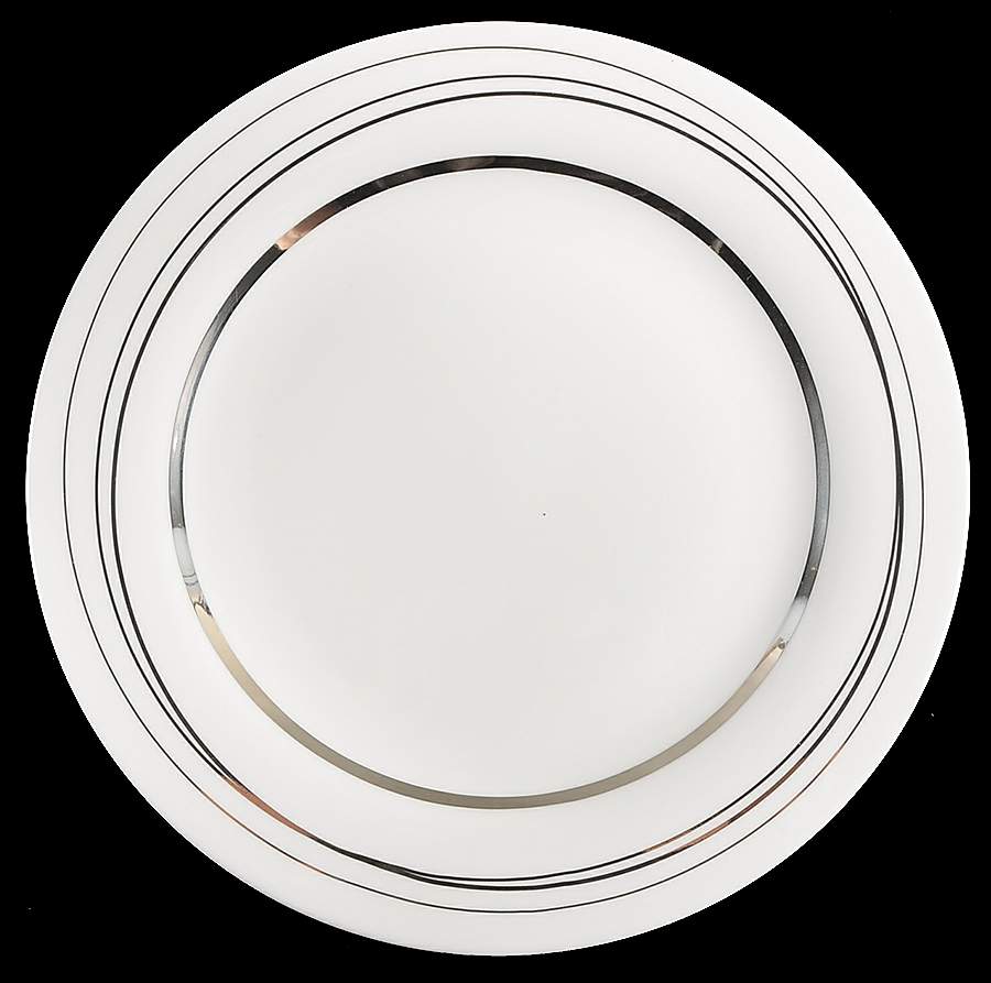 Silver Spheres Dinner Plate by Mikasa-1