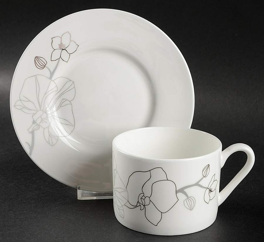 Orchid Shimmer Flat Cup & Saucer Set by Mikasa-1
