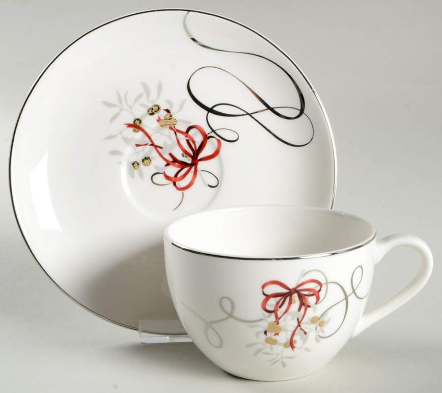 Love Story Holiday Flat Cup & Saucer Set by Mikasa-1