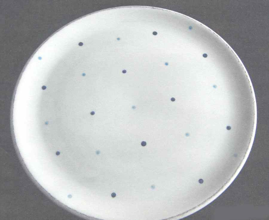 Miss Daisy Blue Dessert/Pie Plate by Matceramica-1