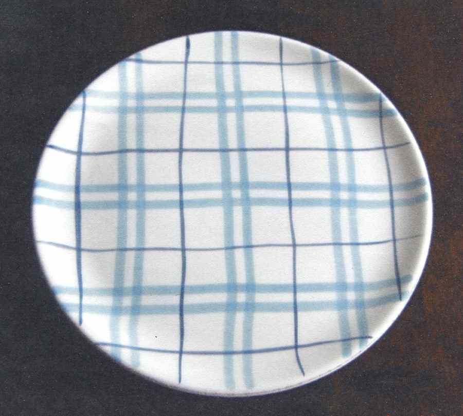Miss Daisy Blue Dessert/Pie Plate by Matceramica-1