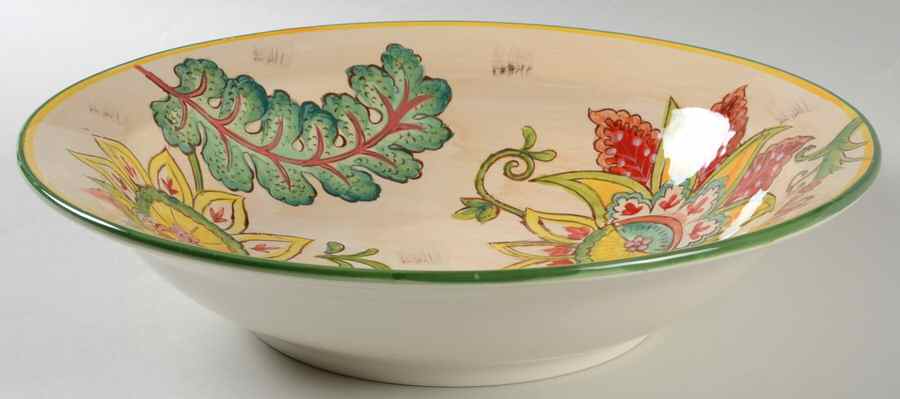 Vanilla Chintz 12" Round Serving Bowl by Maxcera Corp-1