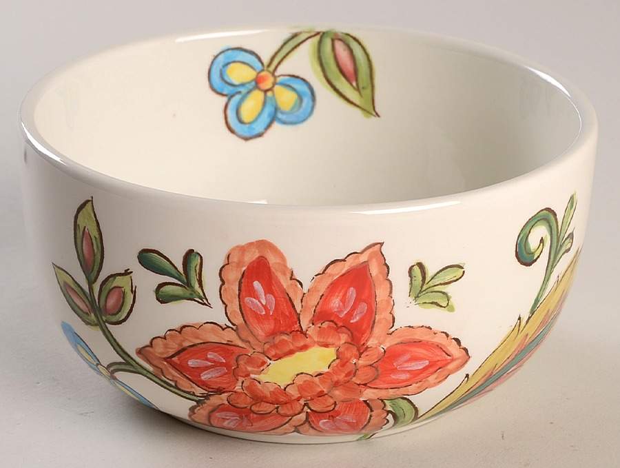 Vanilla Chintz Soup/Cereal Bowl by Maxcera Corp-1