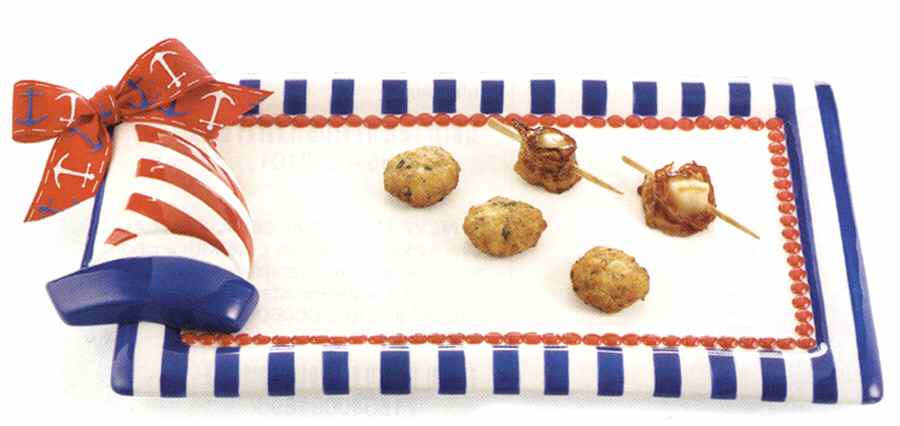 All Hands on Deck 16'' Rectangular Tray by Mud Pie-1
