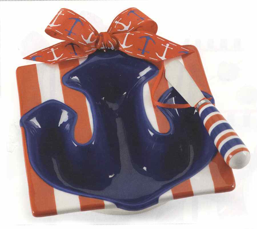 All Hands on Deck Dip Bowl & Spreader Set by Mud Pie-1