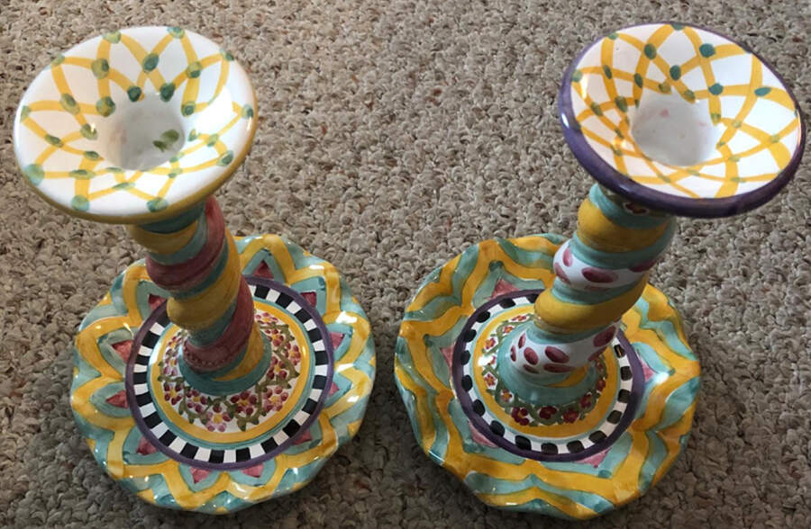 Hitchcock Field 8" Tall Candlestick by MacKenzie-Childs-1