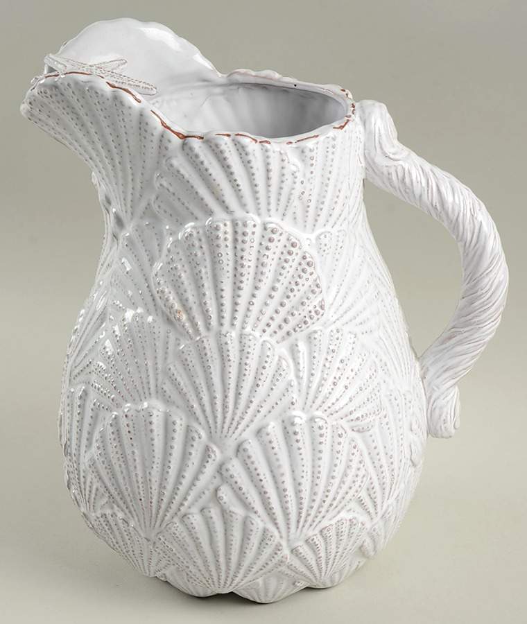 Classic Shell 112 Oz Pitcher by Mud Pie-1