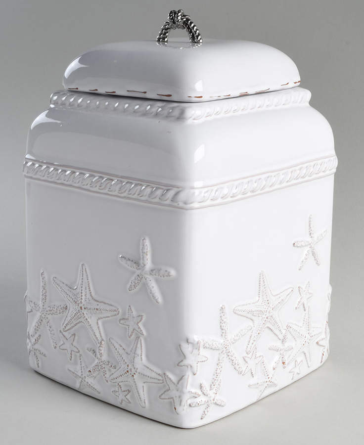 Classic Shell Large Canister & Lid by Mud Pie-1