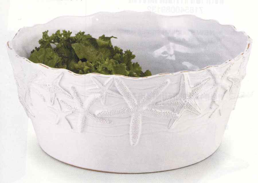 Classic Shell 10" Large Salad Serving Bowl by Mud Pie-1