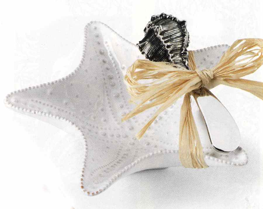 Classic Shell Figural Dip Bowl & Spreader Set by Mud Pie-1