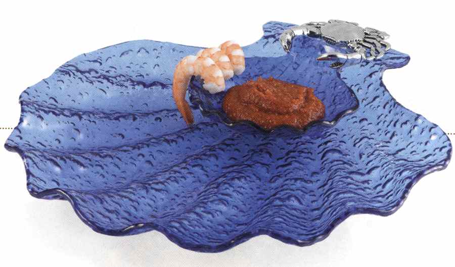 Classic Shell 2-Piece Glassware Chip and Dip Set by Mud Pie-1