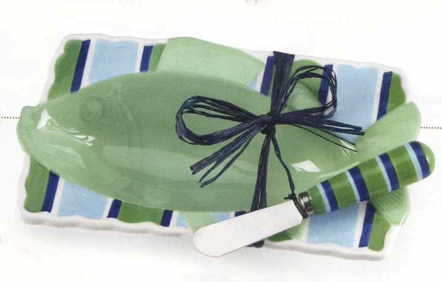 Lake House Figural Dip Bowl & Spreader Set by Mud Pie-1