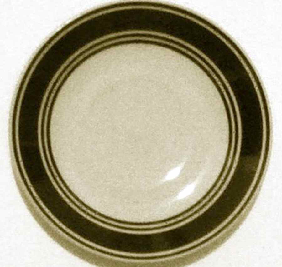 Casual Banded Brown Dinner Plate by Mainstays-1