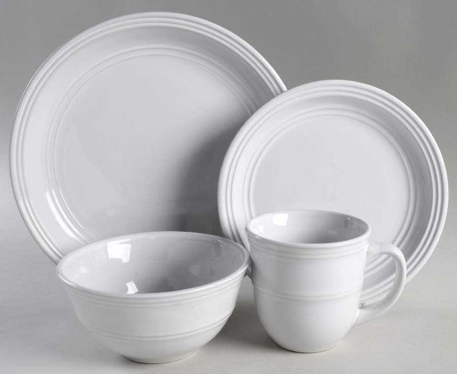 Arctic White (Rainforest) 4 Piece Place Setting by Mainstays-1