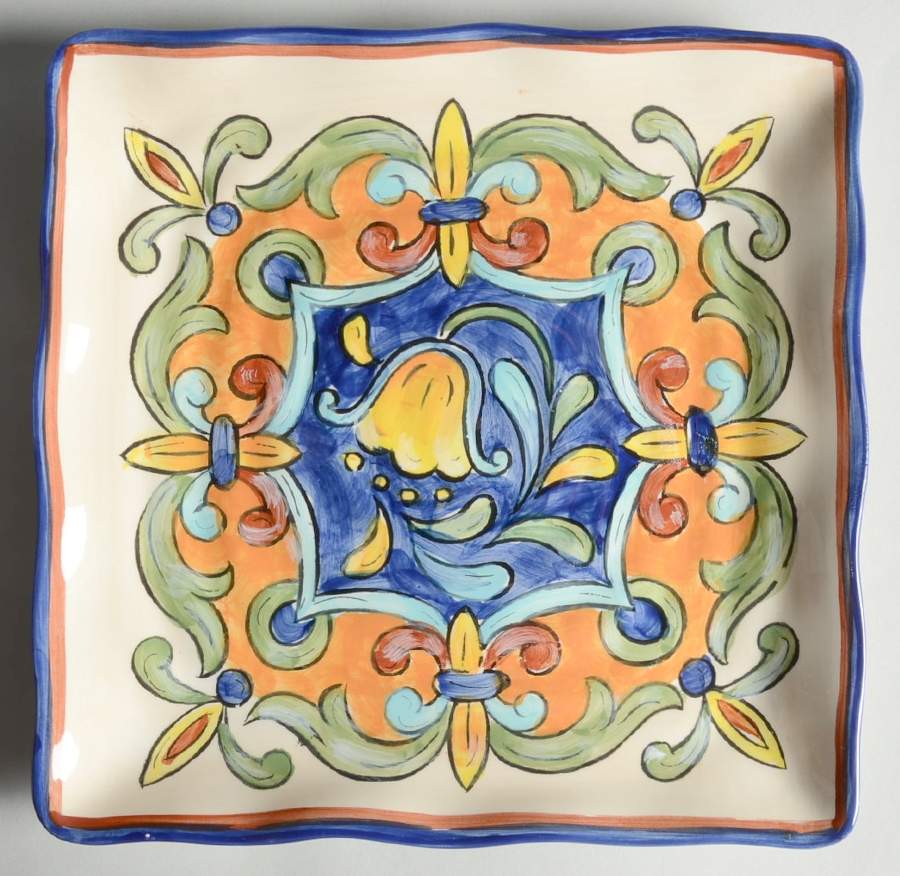 Tuscan Jewel Square Salad Plate by Maxcera Corp-1