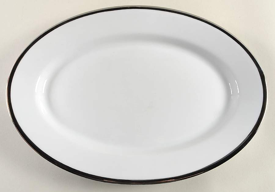 Filets Platina 14" Oval Serving Platter by Michael C Fina-1