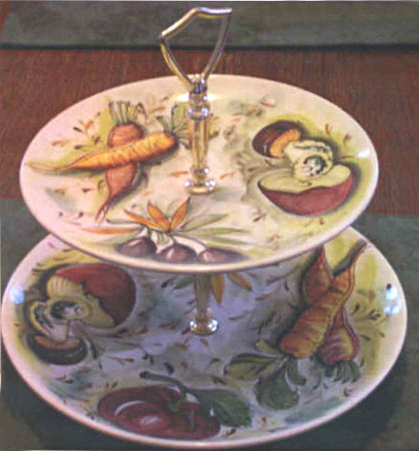 MCI23 2 Tiered Serving Tray (Dinner & Salad Plate) by Mancioli-1