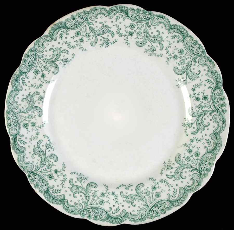 Seville Green (No Trim) Luncheon Plate by John Maddock & Sons-1