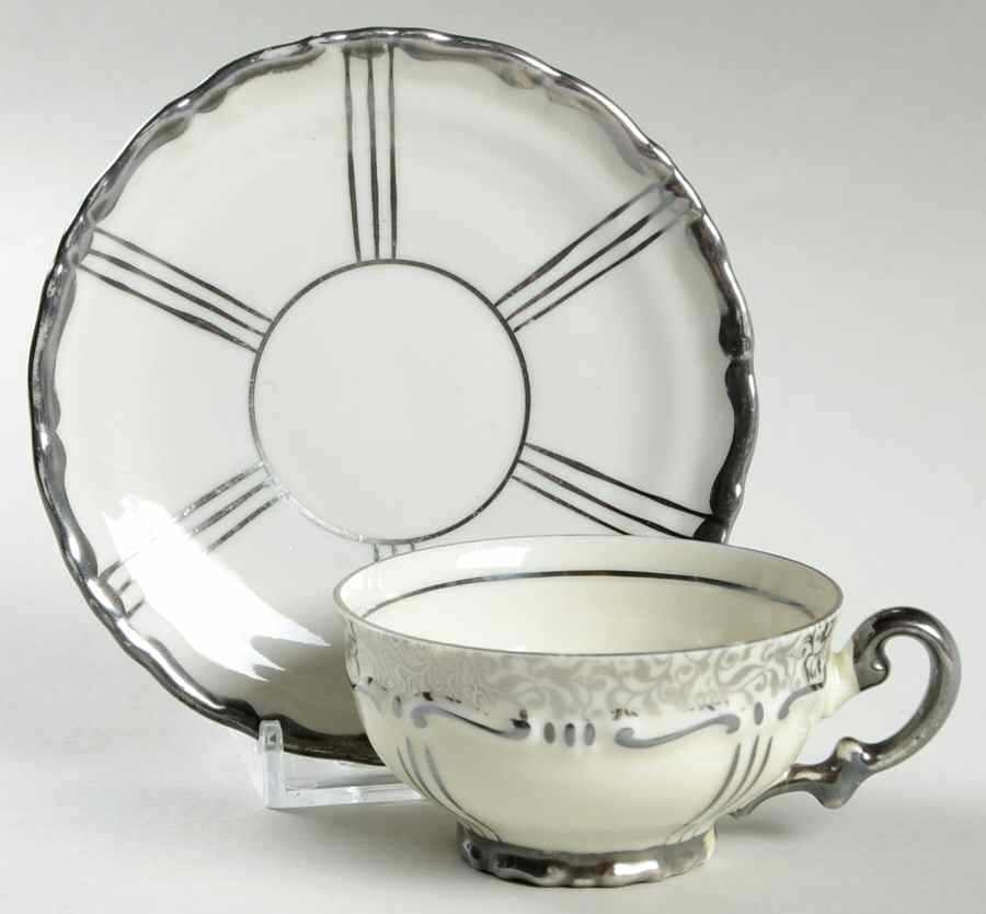 MIT87 Footed Demitasse Cup & Saucer Set by Mitterteich-1