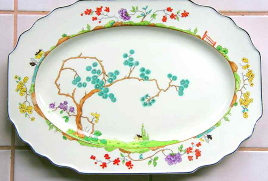 Canton 14" Oval Serving Platter by Myott Staffordshire-1