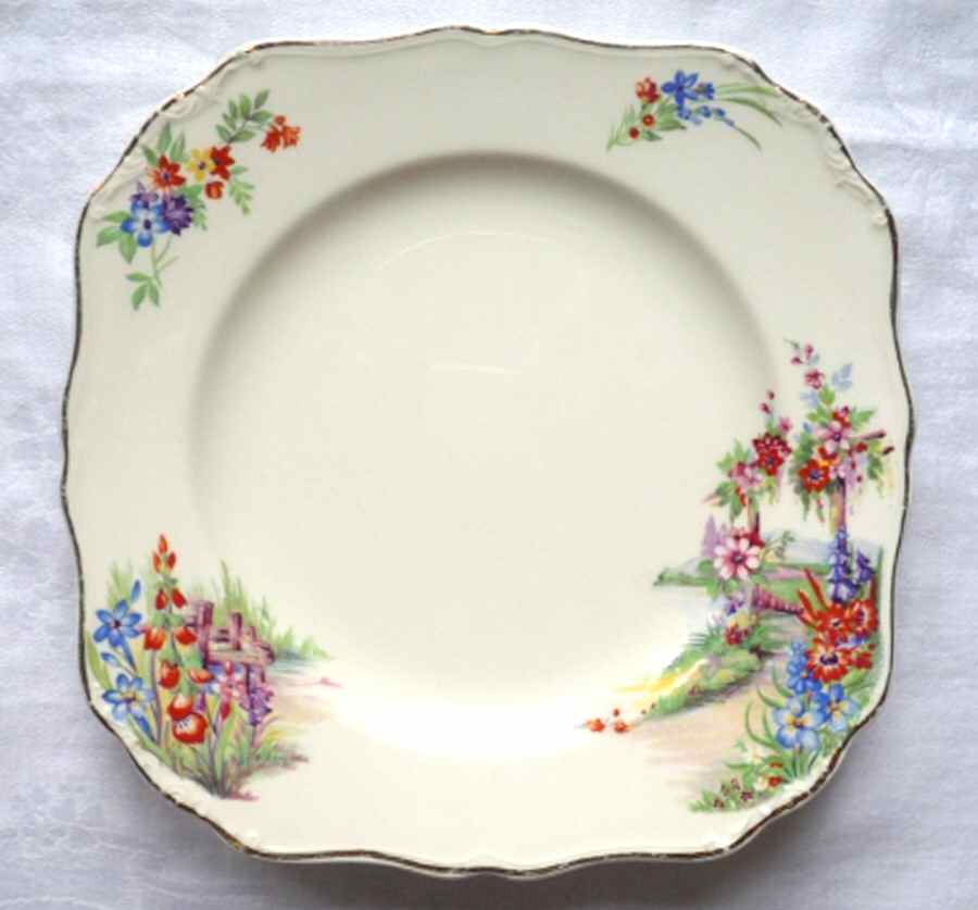 Hikers Country Square Salad Plate by J & G Meakin-1