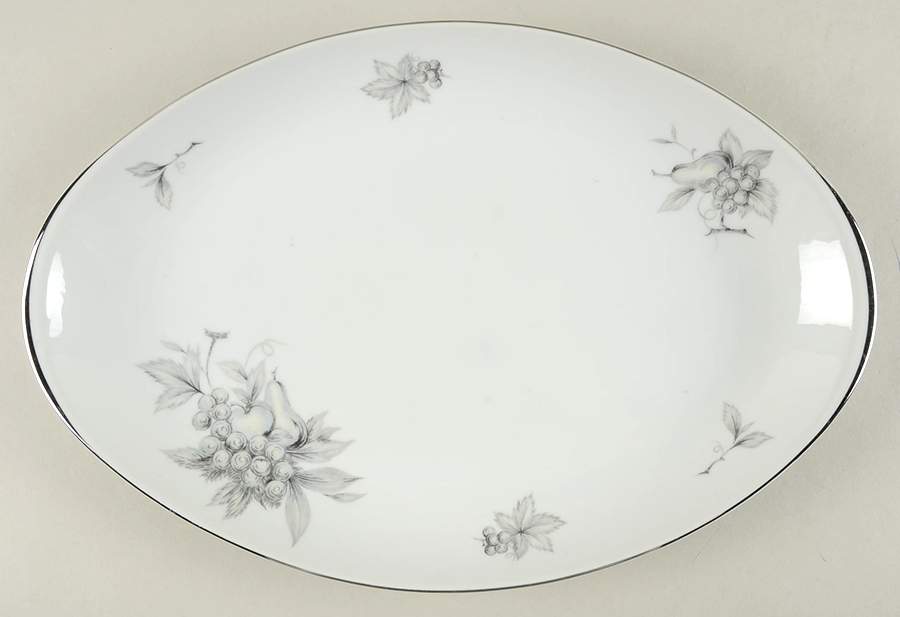 Shadow 16" Oval Serving Platter by Meito-1