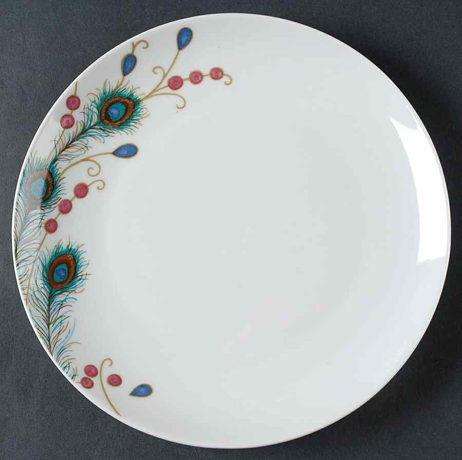 Peacock Feathers Salad Plate by Mikasa-1