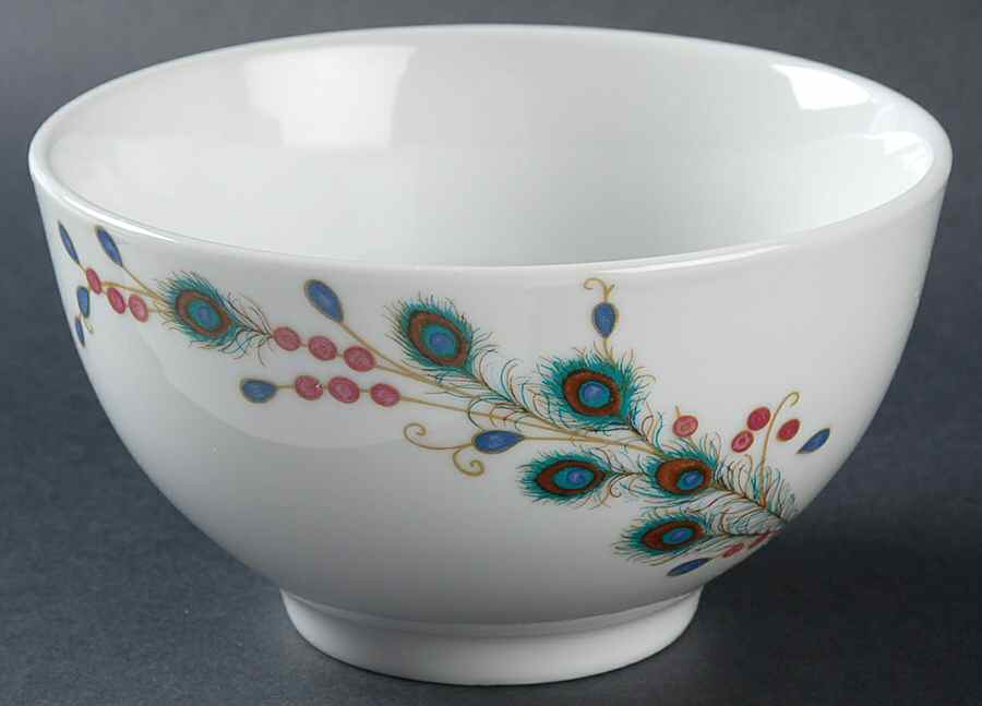 Peacock Feathers Soup/Cereal Bowl by Mikasa-1