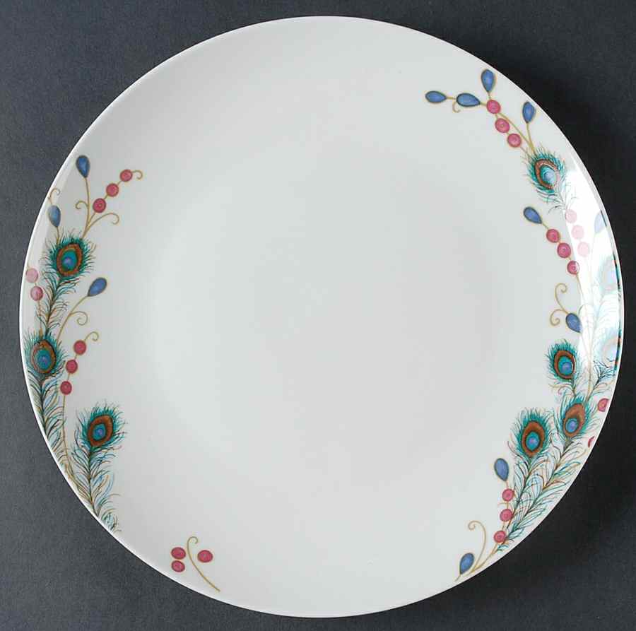 Peacock Feathers Dinner Plate by Mikasa-1