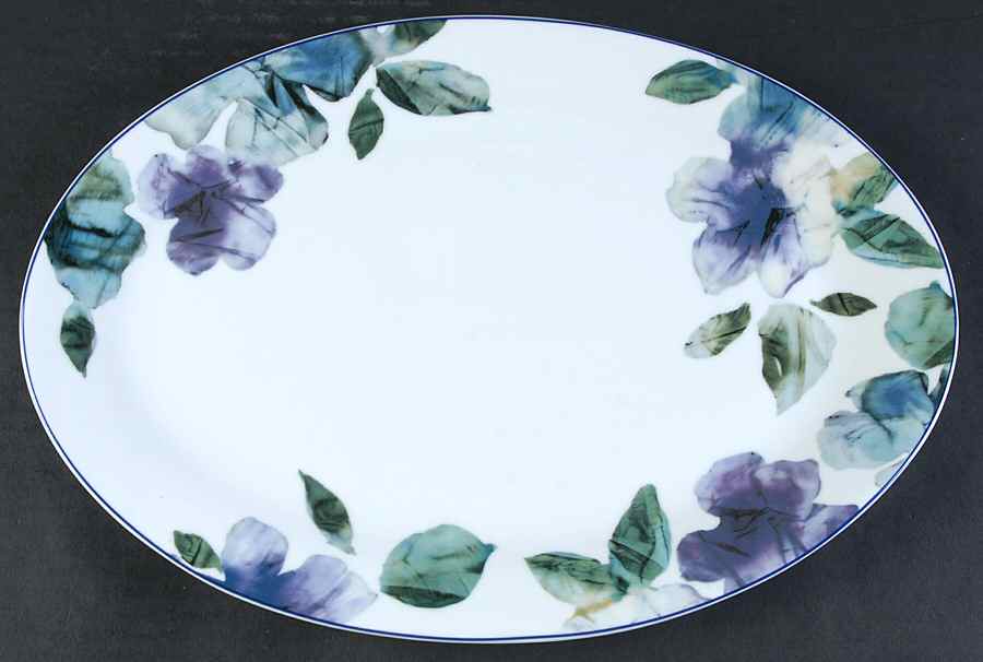 Paradise Bloom 14" Oval Serving Platter by Mikasa-1