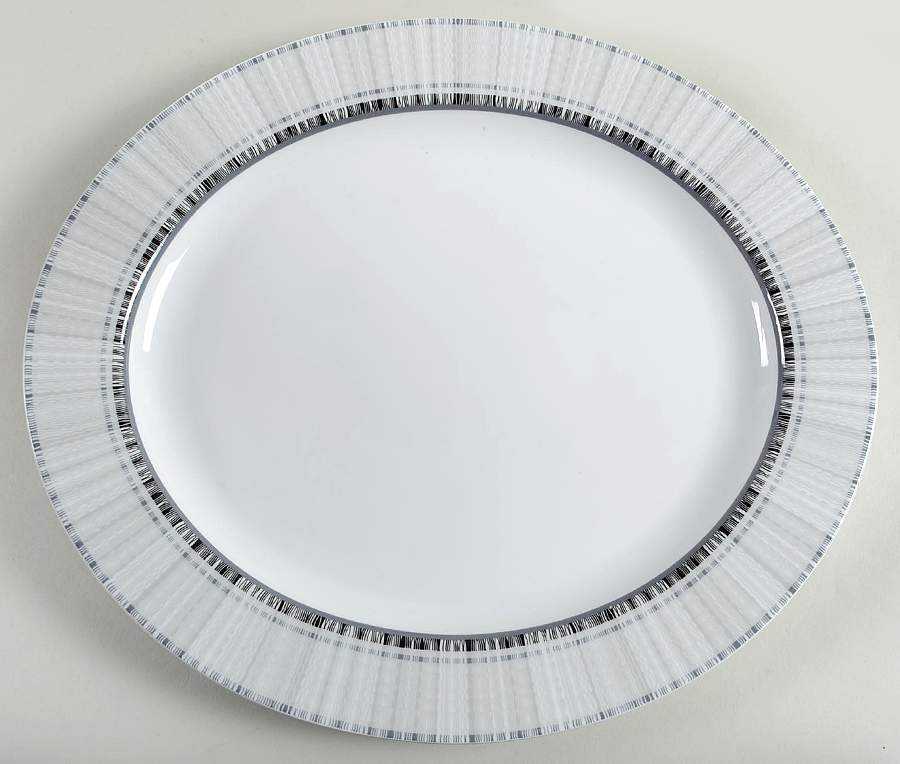 Medley 14" Oval Serving Platter by Mikasa-1