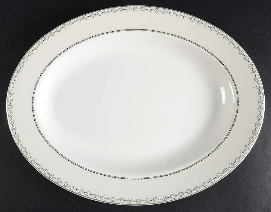 Floral Strand 14" Oval Serving Platter by Mikasa-1