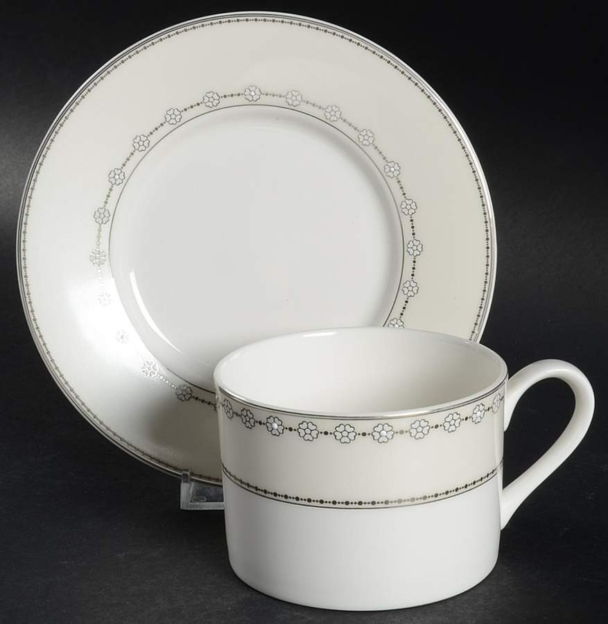 Floral Strand Flat Cup & Saucer Set by Mikasa-1
