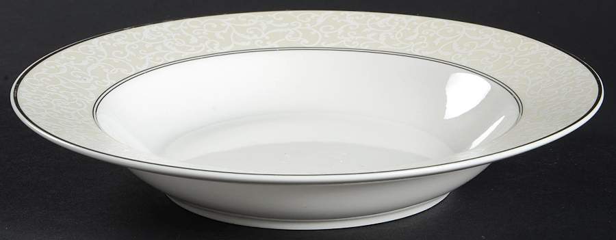 Parchment Ivory Rim Soup Bowl by Mikasa-1