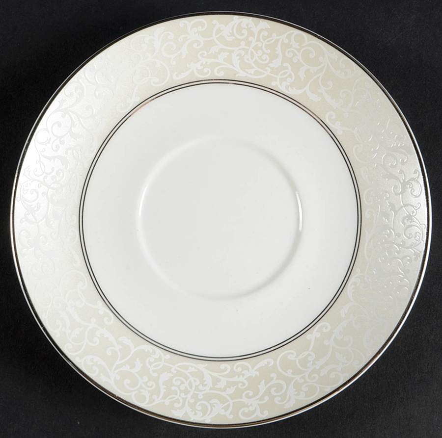 Parchment Ivory Saucer by Mikasa-1