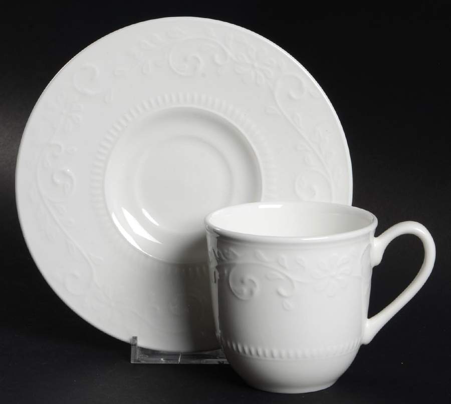 Countryside Scroll Flat Cup & Saucer Set by Mikasa-1