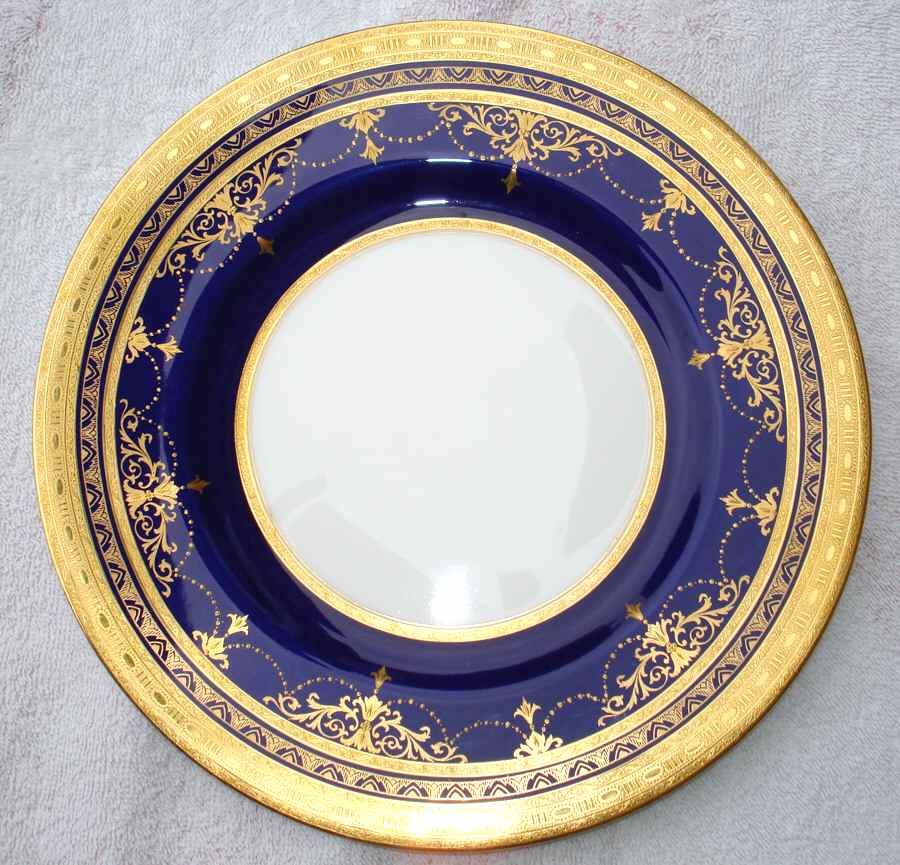 H3951 (Cobalt Blue) Dinner Plate by Minton-1