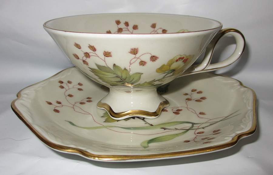 056 Footed Cup & Saucer Set by Mitterteich-1
