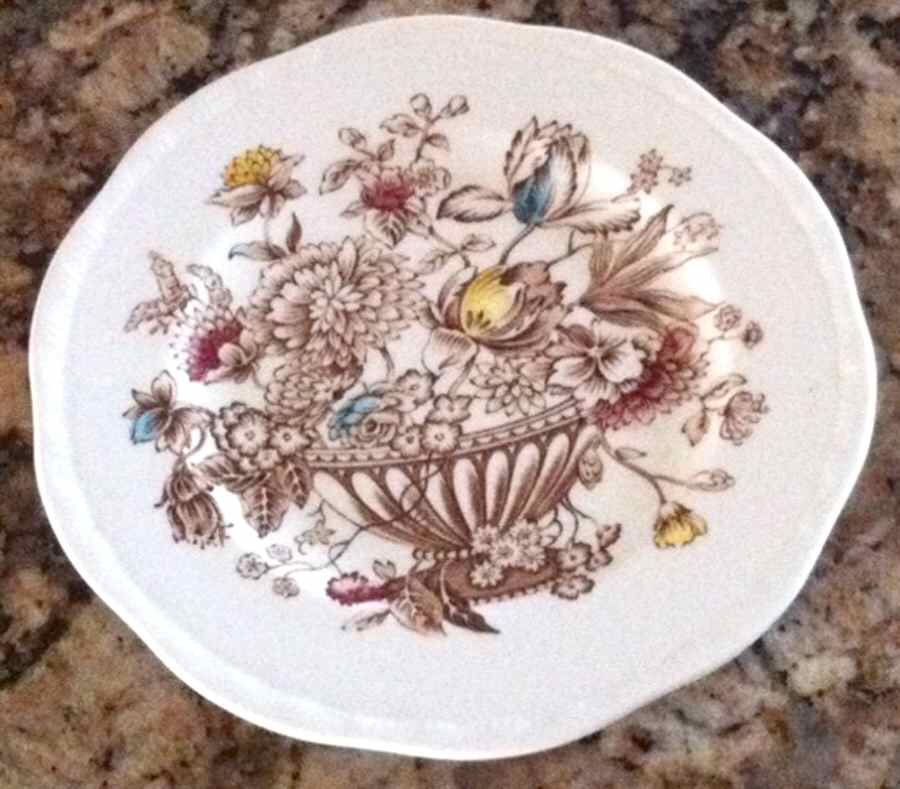 Floral Bounty Brown Dinner Plate by Alfred Meakin-1