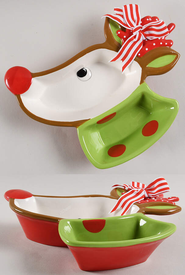 Fa la La Double Dip Bowl by Mud Pie-1