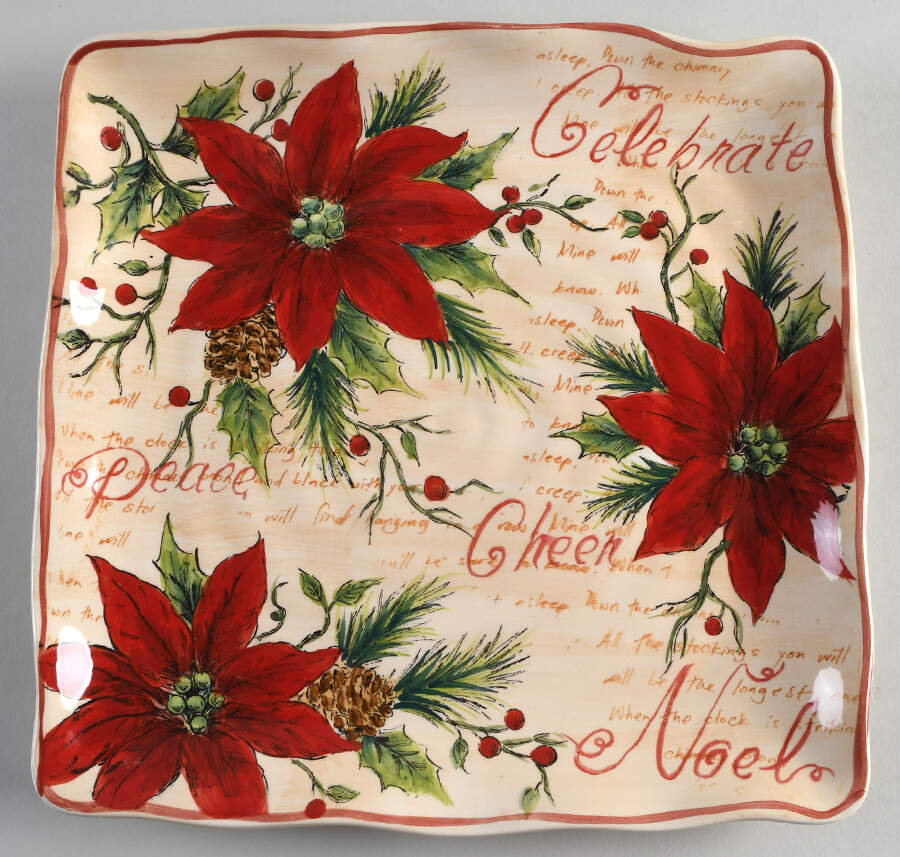 Noel Square Dinner Plate by Maxcera Corp-1