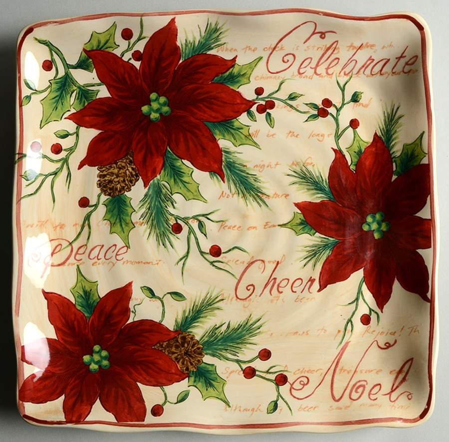 Noel Square Dinner Plate by Maxcera Corp-1