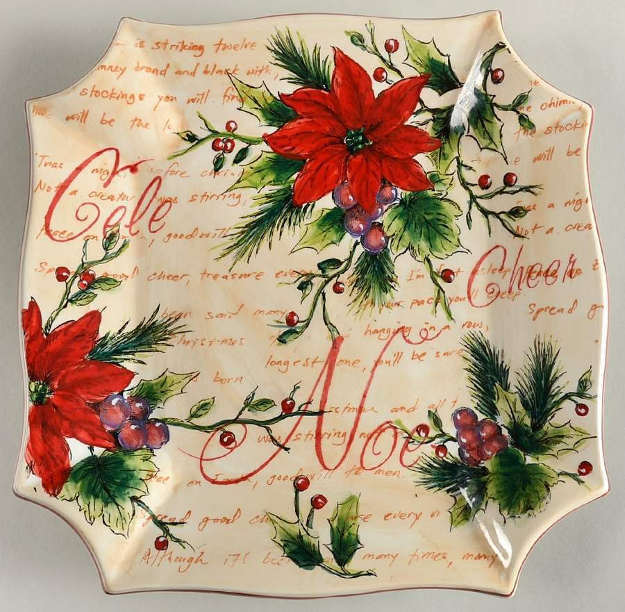 Noel Square Dinner Plate by Maxcera Corp-1