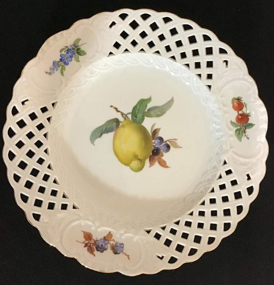 1506 Pierced Edge Luncheon Plate by Meissen (Germany)-1