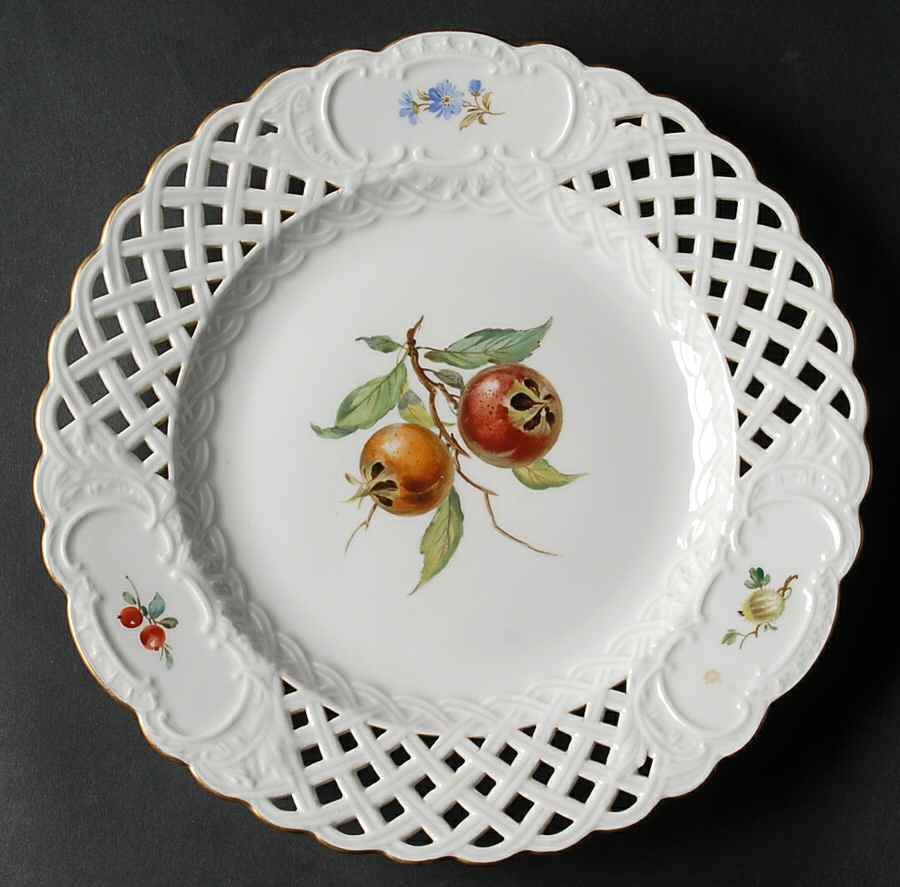 1506 Pierced Edge Luncheon Plate by Meissen (Germany)-1
