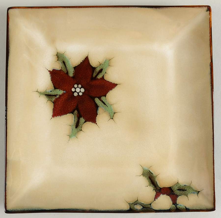 Christmas Blossom Square Salad Plate by Mikasa-1