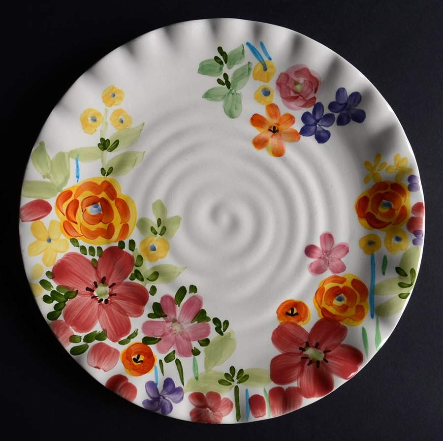 Group Floral Dinner Plate by Maxcera Corp-1