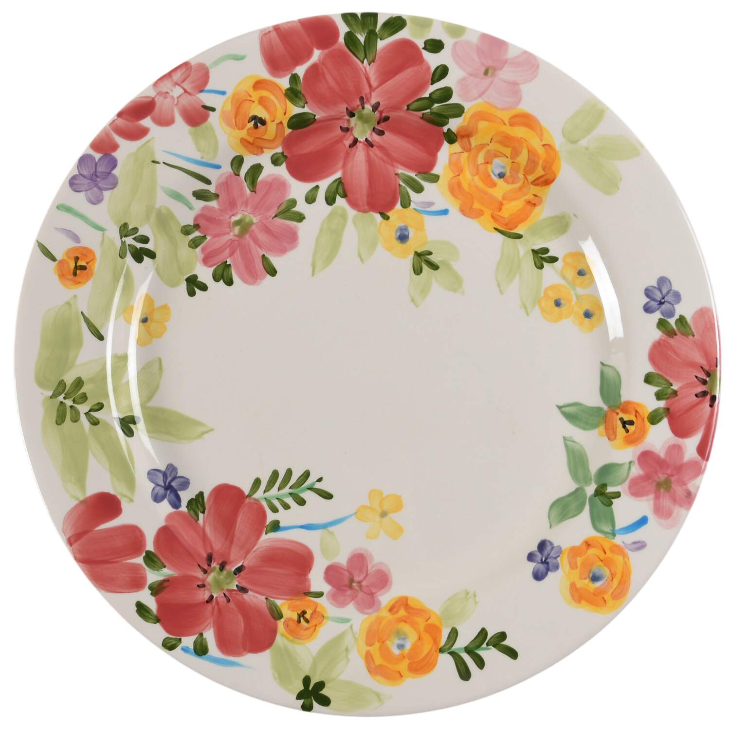 Group Floral Chop Plate (Round Platter) by Maxcera Corp-1